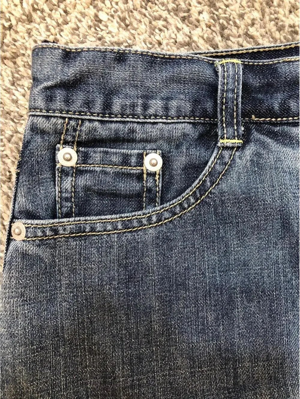 Gymboree Girls 12 Blue Denim Skort Embroidered Flower Piece Sign 5 Pocket